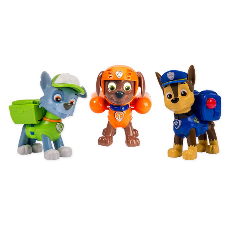 paw patrol 6024061 action pup 3 pack action pack pups chase rocky