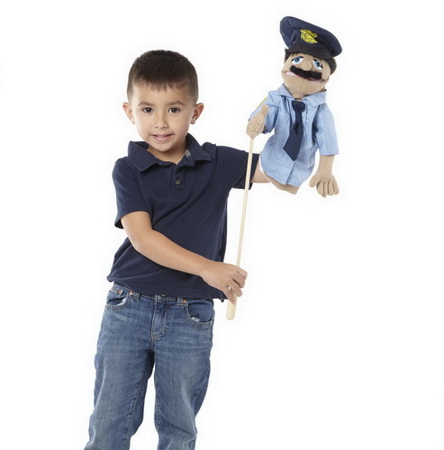 POLICE OFFICER PUPPET  Free Shipping in USA~ Melissa & and Doug  #2551 