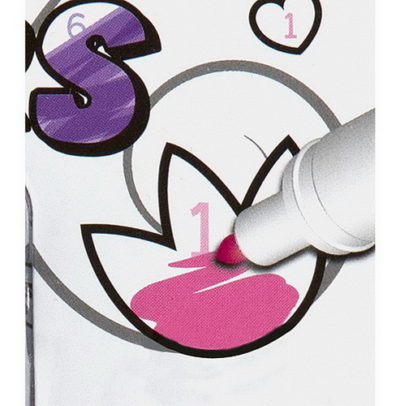 Melissa & Doug 5377 On the Go Color by Numbers Kids' Design Boards With 6 Markers - Unicorns, Ballet, Kittens, and More - Image 2